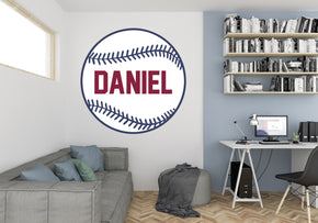 Baseball Name Wall Sticker for Kids Personalized Custom Name Decal