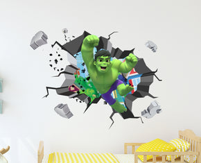 Hulk 3D Explosion Effect Wall Sticker Decal SP25