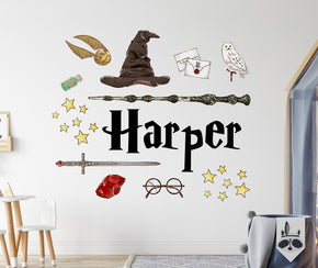 Harry Potter Name Wizard Wall Sticker for Kids Personalized Custom Name Decal