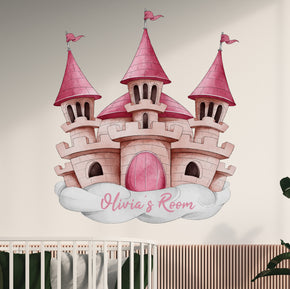 Princess Castle Personalized Custom Name Wall Sticker Decal Vinyl Mural