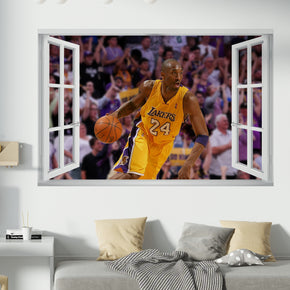 Basketball Kobe Bryant 3D Window View Decal Wall Sticker Home Decor Art Mural