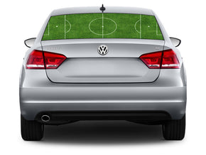 Football Field Car Rear Window See-Through Net Decal