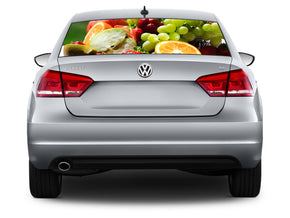 Fruit Basket Car Rear Window See-Through Net Decal