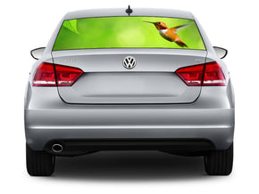 HUMMINGBIRD Car Rear Window See-Through Net Decal