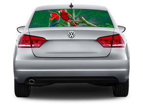 Parrots Car Rear Window See-Through Net Decal