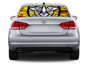 Vitrail Dove Car Rear Window See-Through Net Decal