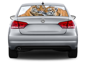 TIGERS Car Rear Window See-Through Net Decal