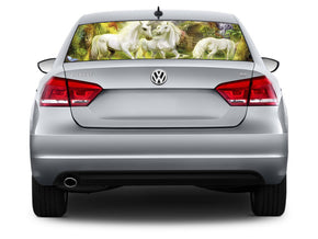 UNICORN GARDEN Car Rear Window See-Through Net Decal