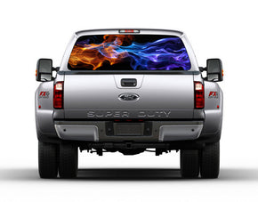 Fight Fire With Fire Car Rear Window See-Through Net Decal