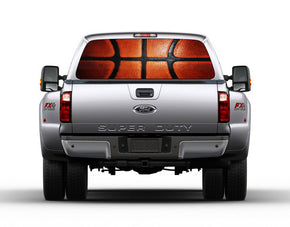 BASKETBALL Car Rear Window See-Through Net Decal