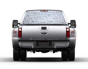 RAINDROPS Car Rear Window See-Through Net Decal