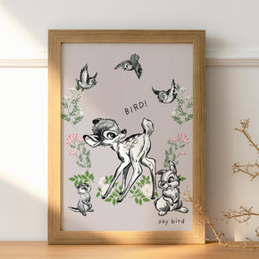 Bambi Minimalist Wall Poster Premium Paper Print - Multiple Sizes Available
