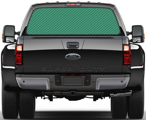 Carbon Fiber Green Rear Window See-Through Net Decal