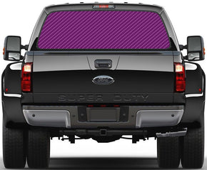Carbon Fiber Purple Car Fenêtre arrière Voir à travers décalcomanies nettes