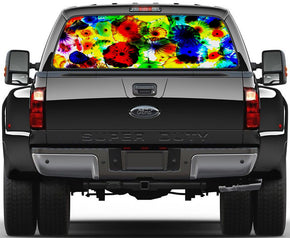 Ceramic Stained Glass Car Rear Window See-Through Net Decal