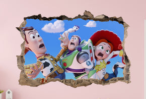 Toy Story 3D Smashed Broken Decal Wall Sticker JS148