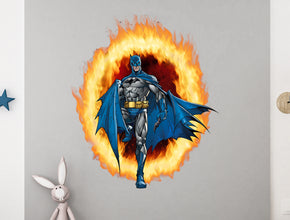 Batman 3D Ring Of Fire Effect Wall Sticker Super Hero Decal WC406