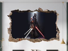 Bébé Yoda The Mandalorian 3D Smashed Broken Decal Wall Sticker J1513