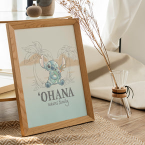 Stitch 'Ohana Means Family' Wall Poster Premium Paper Print - Multiple Sizes Available