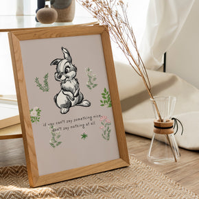 Thumper Bambi Minimalist Wall Poster Premium Paper Print - Multiple Sizes Available