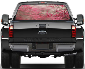 Cherry Blossom Car Rear Window See-Through Net Decal