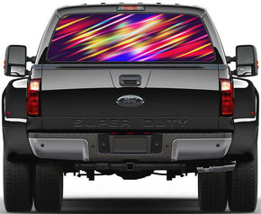 Colorful Abstract 002 Car Rear Window See-Through Net Decal