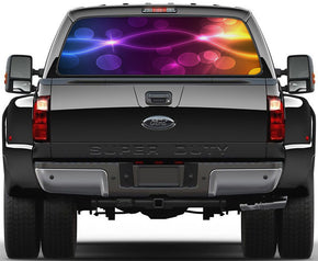 Colorful Abstract 005 Car Rear Window See-Through Net Decal