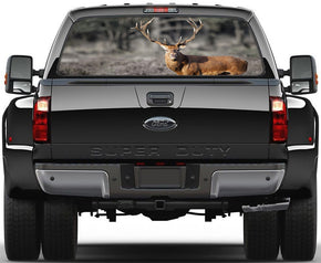 Deer Car Rear Window See-Through Net Decal