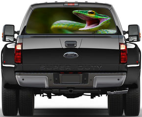 Green Snake Car Rear Window See-Through Net Decal