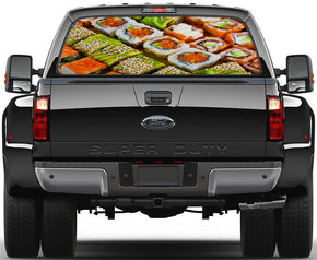 Sushi Japanese Food Car Rear Window See-Through Net Decal