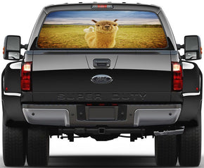 Alpacas Car Rear Window See-Through Net Decal