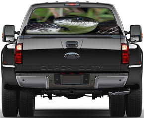 Black Mamba Snake Car Rear Window See-Through Net Decal