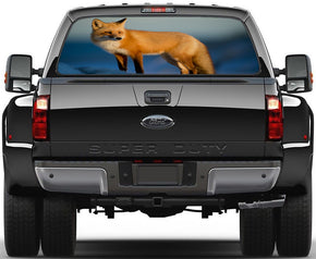 Fox Animals Car Rear Window See-Through Net Decal