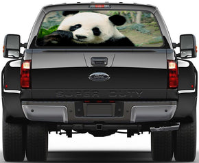 Panda Bear Animals Car Rear Window See-Through Net Decal