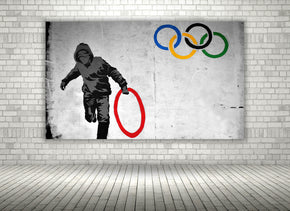Banksy Olympic Games Graffiti Street Art Canvas Print Giclee CA06