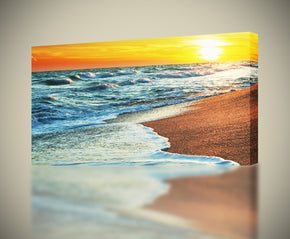 Giclee d’impression de toile de coucher du soleil de plage