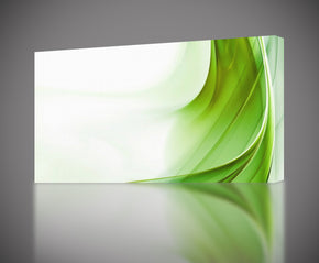 Modern Abstract Green Waves Canvas Print Giclee
