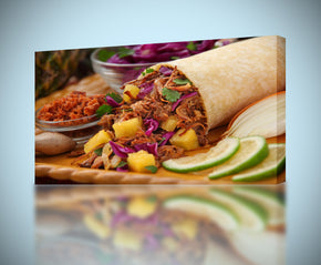 Tacos Burrito Mexican Food Canvas Print Giclee