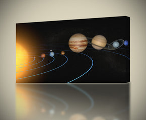 Planètes du système solaire espace impression sur toile
