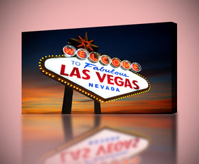 Giclee d’impression de toile de paysage de coucher du soleil de Las Vegas