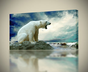 Polar Bear Roar Canvas Print Giclee