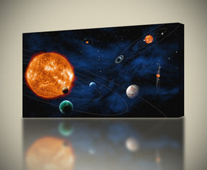 Solar System Planets Space Canvas Print Giclee