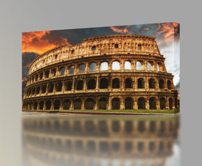 Rome Colosseum Sunset Impression sur toile
