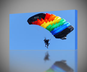 Skydive Plane Jump Parachute Canvas Impression Giclee