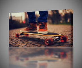 Skateboard Longboard Canvas Print Giclee