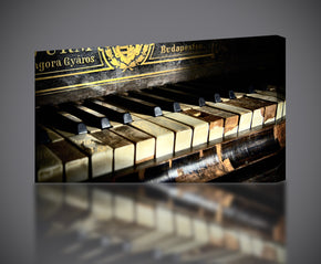 Vieux piano instruments de musique Toile Imprimer Giclee