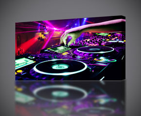 DJ Turn Tables Controller Party Canvas Print Giclee