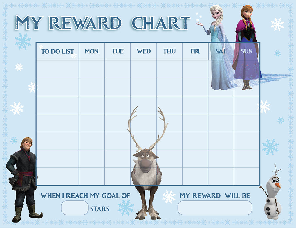 Frozen REWARD CHART Decal WALL STICKER Kids CC010 - Decalz.co frozen-reward-chart-decal-wall-sticker-kids-cc010-decalz-co