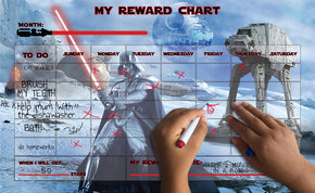 Star Wars REWARD CHART Decal WALL STICKER Kids CC050