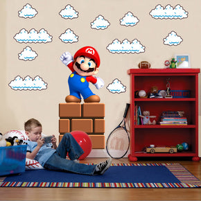 Clouds Scene Add-On Super Mario Bros Wall Sticker Decal 036